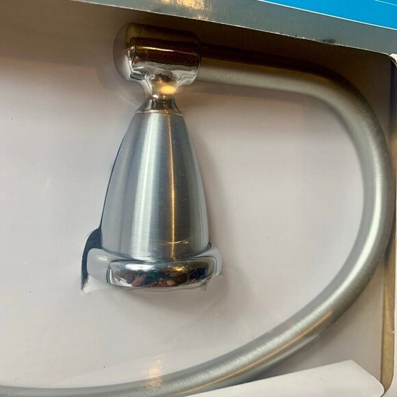 2 Style Selections ATHENS Chrome Finish Towel Rings - Picture 2 of 5